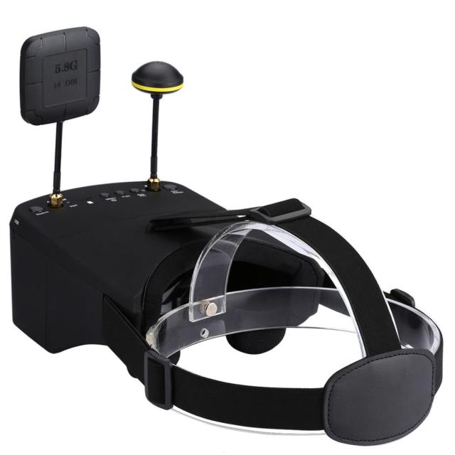 800D 5 Inch 40ch 5.8ghz FPV Goggles with Built in DVR and Split Monitor Design