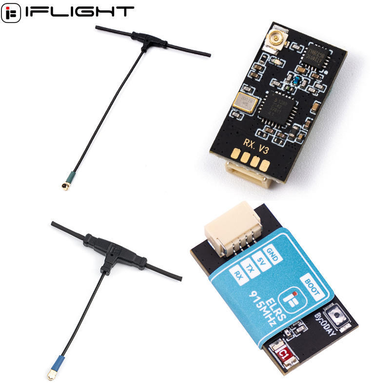 IFlight ELRS 915MHz/868MHz ELRS Receiver TX Module with 70mm 40mm Antenna Dual-Band Antenna Stick for Commando 8 FPV