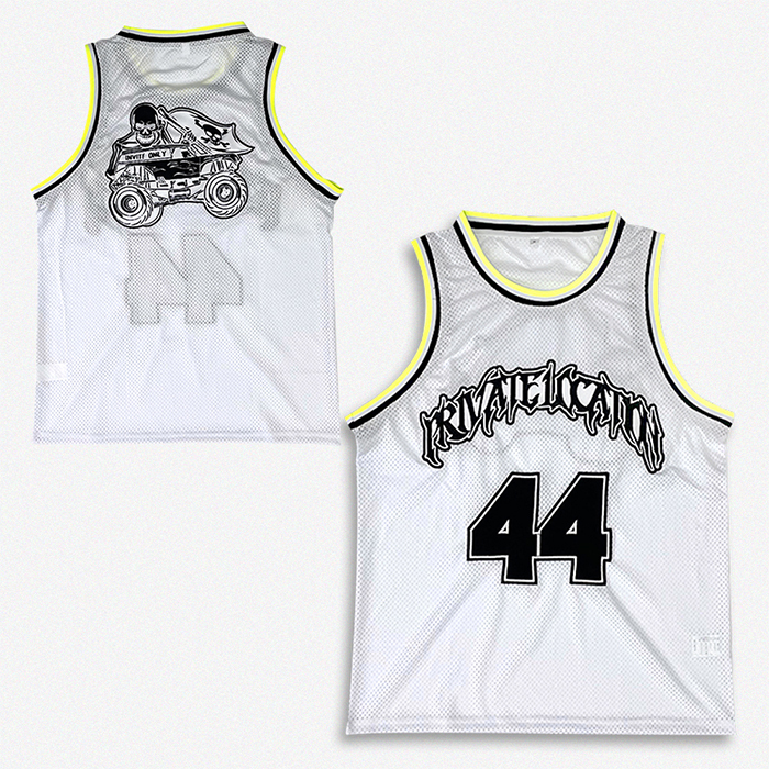 Mesh Sublimated Basketball Jerseys With Embroidery Logo