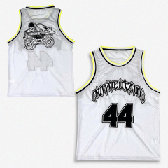 Mesh Sublimated Basketball Jerseys With Embroidery Logo