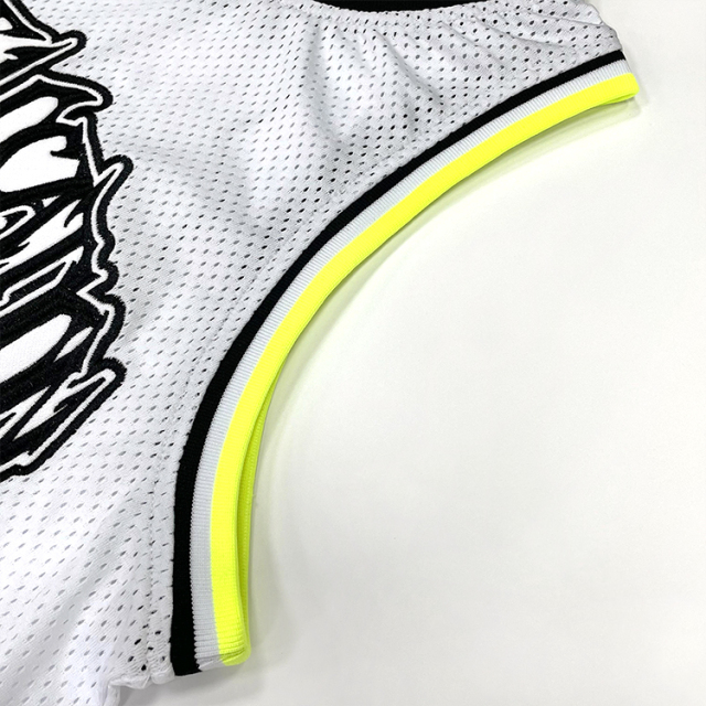 Mesh Sublimated Basketball Jerseys With Embroidery Logo