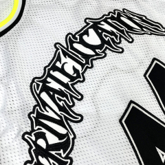 Mesh Sublimated Basketball Jerseys With Embroidery Logo