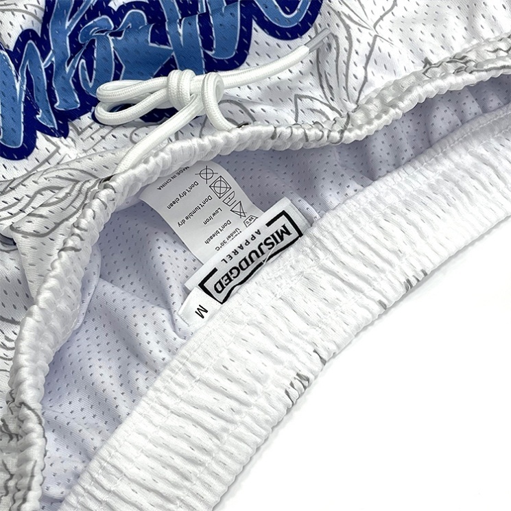 Custom White Basketball Shorts - Full Sublimation Mesh Shorts