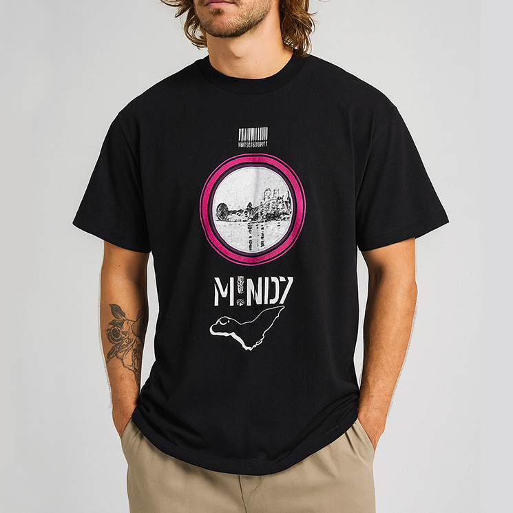 Men’s Digital Printed T-Shirts - Custom Black & White T Shirt