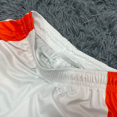 Custom Orange Checkered Men’s Soccer Jersey Set – Full Sublimation Printing