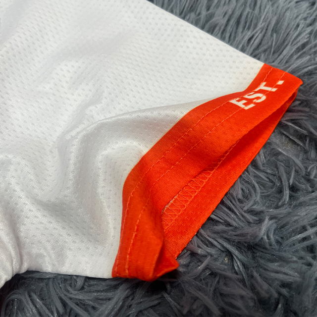 Custom Orange Checkered Men’s Soccer Jersey Set – Full Sublimation Printing