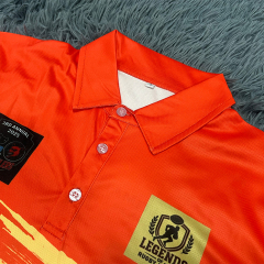 Custom Orange Polo Shirt for Men – Full Sublimation Sportswear