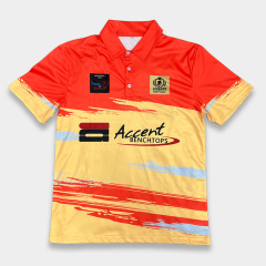 Custom Orange Polo Shirt for Men – Full Sublimation Sportswear