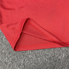 Custom Red Mesh Basketball Jersey – Classic Patch Embroidery Design