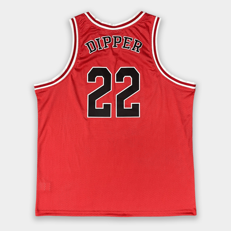 Custom Red Mesh Basketball Jersey – Classic Patch Embroidery Design