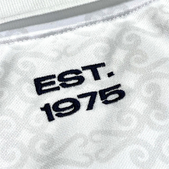 Custom White Soccer Jersey – Embroidered Logo & Sublimation Design