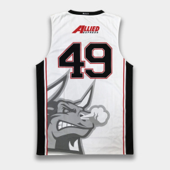 Custom Reversible Basketball Uniform Set – Black & White Full Sublimation Design