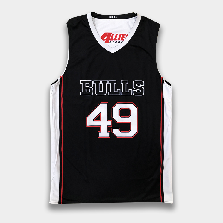 Custom Reversible Basketball Uniform Set – Black & White Full Sublimation Design
