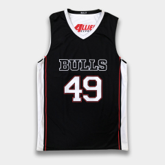 Custom Reversible Basketball Uniform Set – Black & White Full Sublimation Design