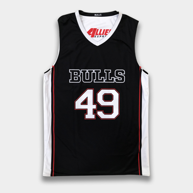 Custom Reversible Basketball Uniform Set – Black & White Full Sublimation Design