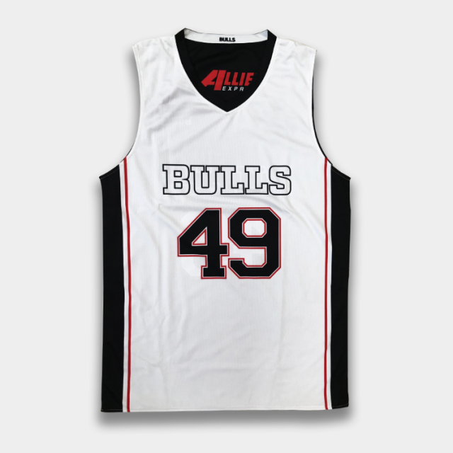 Custom Reversible Basketball Uniform Set – Black & White Full Sublimation Design