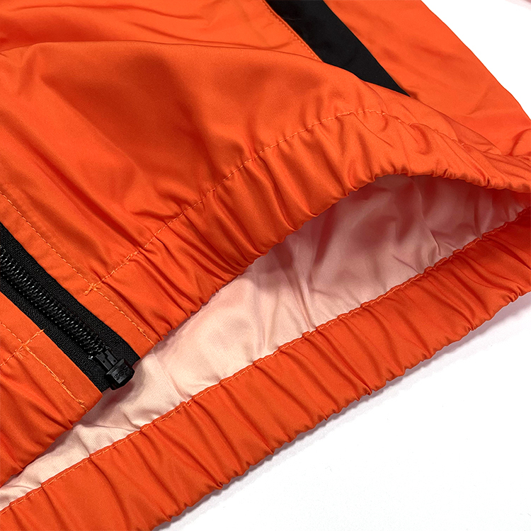 Custom Orange Zip-Up Windbreaker Hoodie – Lightweight Sports Jacket with Sublimation Print