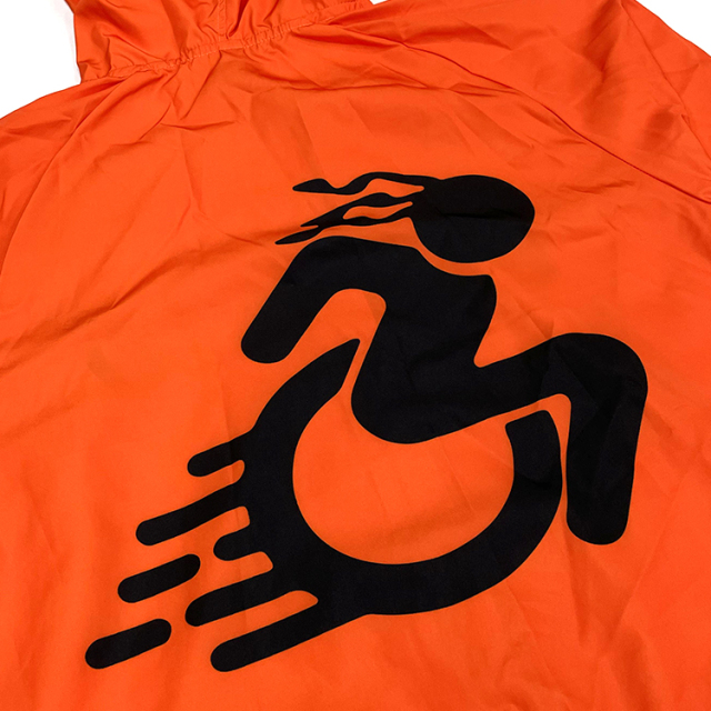 Custom Orange Zip-Up Windbreaker Hoodie – Lightweight Sports Jacket with Sublimation Print