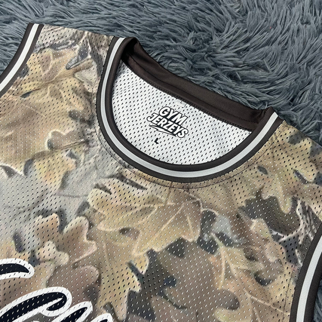 Custom Camouflage Sublimation Basketball Jersey – Personalized Team Basketball Uniforms