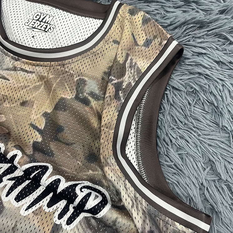 Custom Camouflage Sublimation Basketball Jersey – Personalized Team Basketball Uniforms