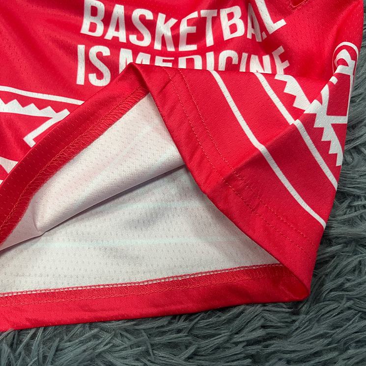 Custom Sublimation Red Basketball Shorts