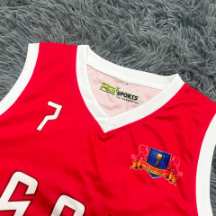 Custom Sublimated Red Basketball Jersey Set – Personalized Team Uniforms