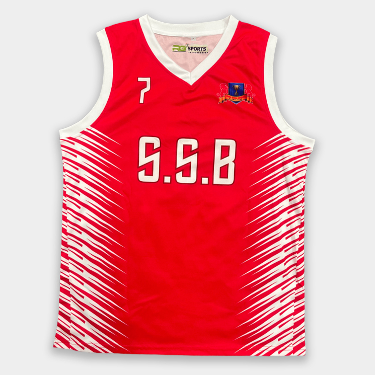 Custom Sublimated Red Basketball Jersey Set – Personalized Team Uniforms