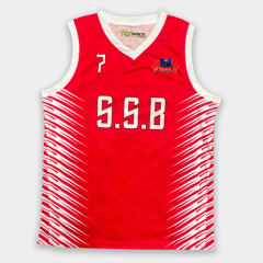 Custom Sublimated Red Basketball Jersey Set – Personalized Team Uniforms