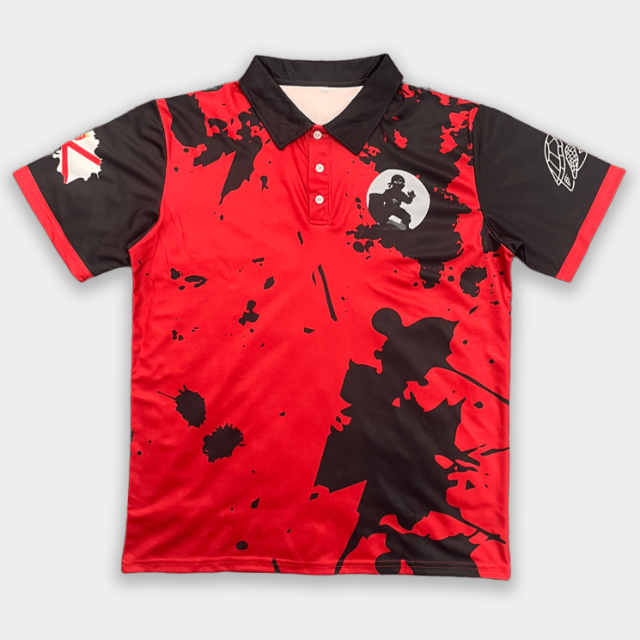 Custom Sublimation Red Polo Shirt – E-Sports Uniform