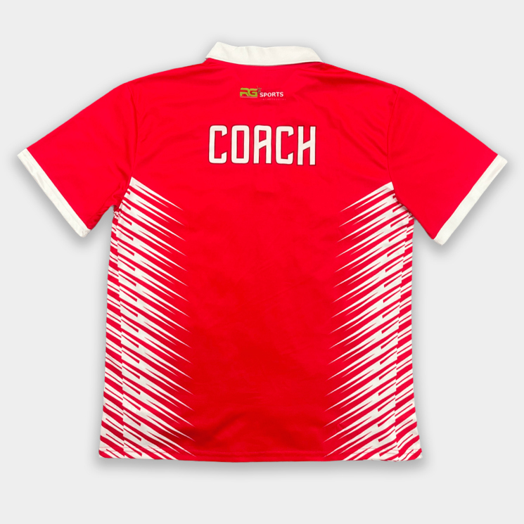 Custom Red Sublimation Polo Shirts