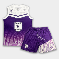 Custom Sublimated Basketball Uniform Sets – Purple Jersey & Shorts, Fully Personalized