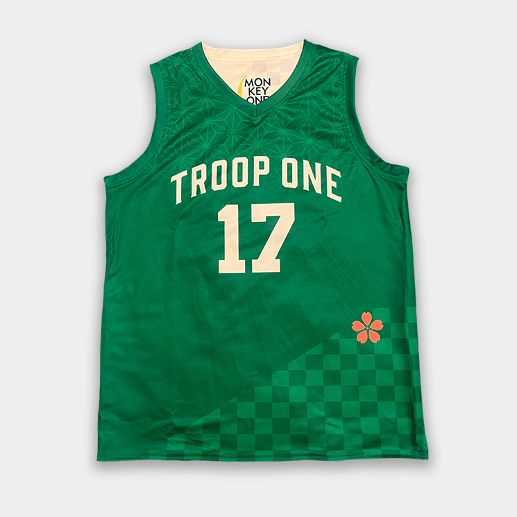 Custom Basketball Uniform Sets – Sublimated Apricot & Green Basketball Jerseys