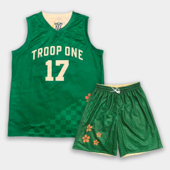 Green Reversible Basketball Jerseys – Custom Sublimated 2-in-1 Uniform Sets