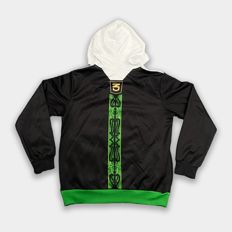Custom Black Sublimation Sports Hoodie – Fully Personalized Team & Training Pullover