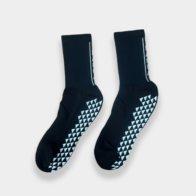 Black Men’s Silicone Grip Basketball Socks