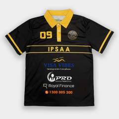 Custom Full Sublimation Black Polo Shirt for Men | Uniform Manufacturer