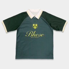 Streetwear Retro Soccer Shirt – Sublimation Artwork with Embroidered Logo