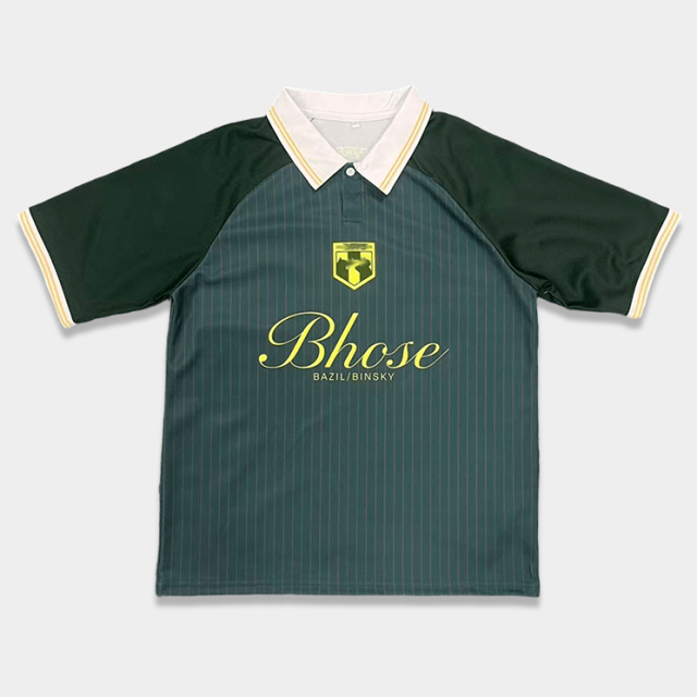 Streetwear Retro Soccer Shirt – Sublimation Artwork with Embroidered Logo