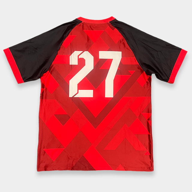 Custom Red Print Soccer Jersey - Sublimated Soccer Uniform