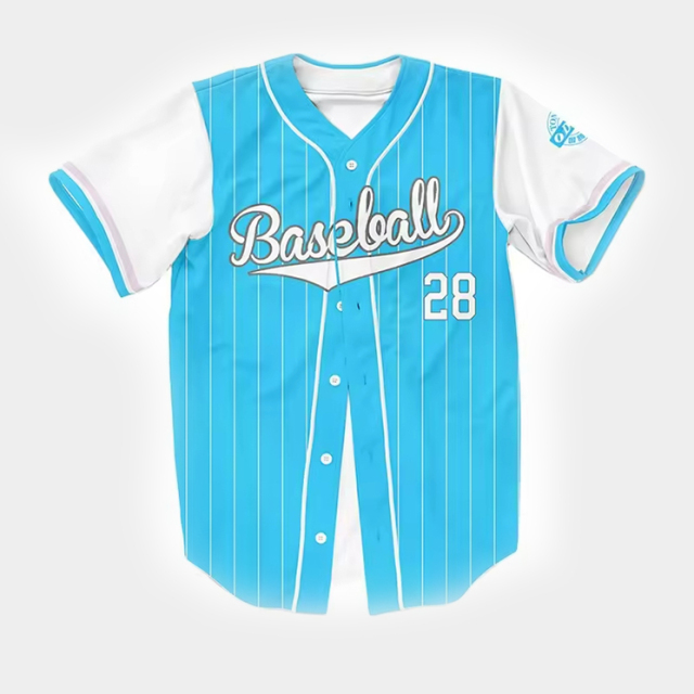 Custom Stripe Baseball Jersey – Embroidered Logo Team Shirt with Number