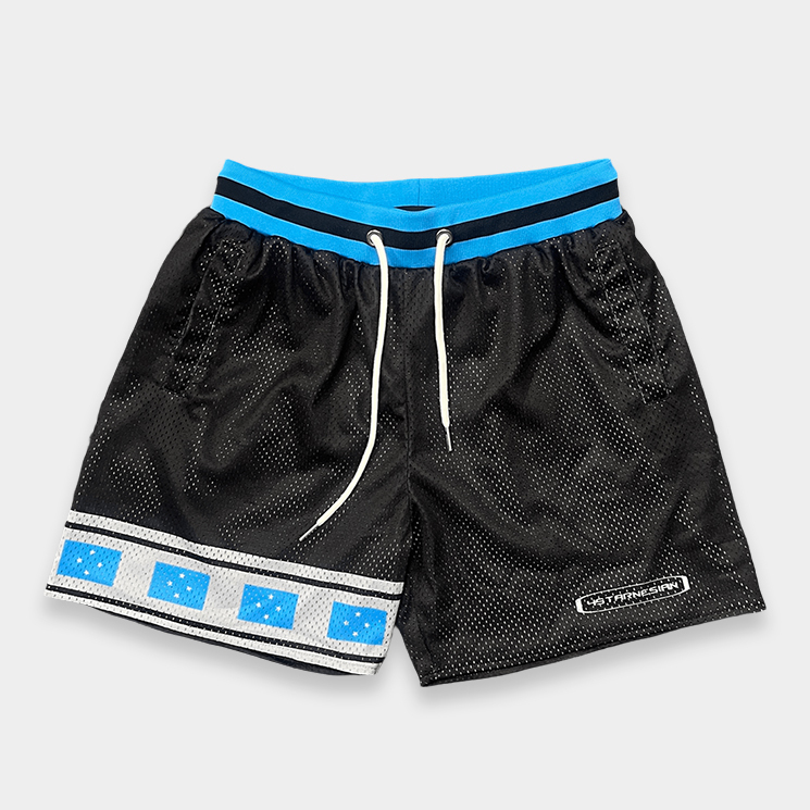 Custom 5-7 Inch Black Mesh Basketball Shorts | Vintage Athletic Shorts