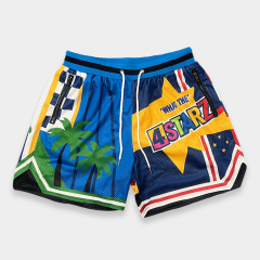 Custom Retro Basketball Shorts | Sublimation Shorts with Zipper Pockets