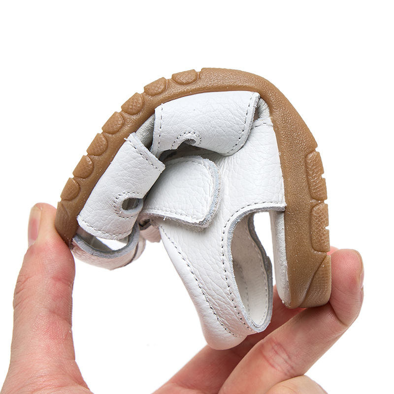 Toddler Girls Genuine Leather Soft Closed Toe Flat Shoes Summer Sandals