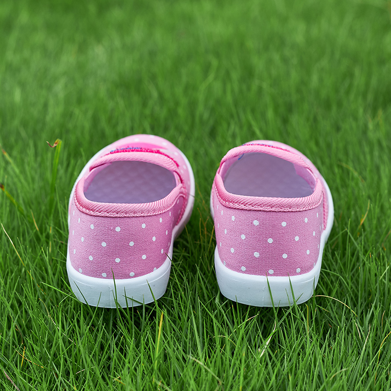 little girl canvas shoes slip-on kid flat shoes for spring&autumn