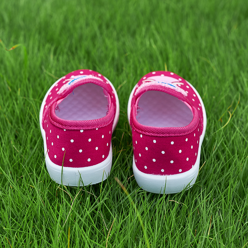 little girl canvas shoes slip-on kid flat shoes for spring&autumn