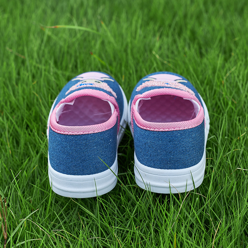 little girl canvas shoes slip-on kid flat shoes for spring&autumn