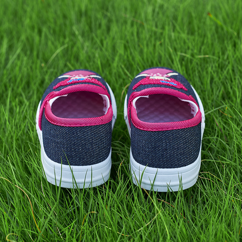 little girl canvas shoes slip-on kid flat shoes for spring&autumn