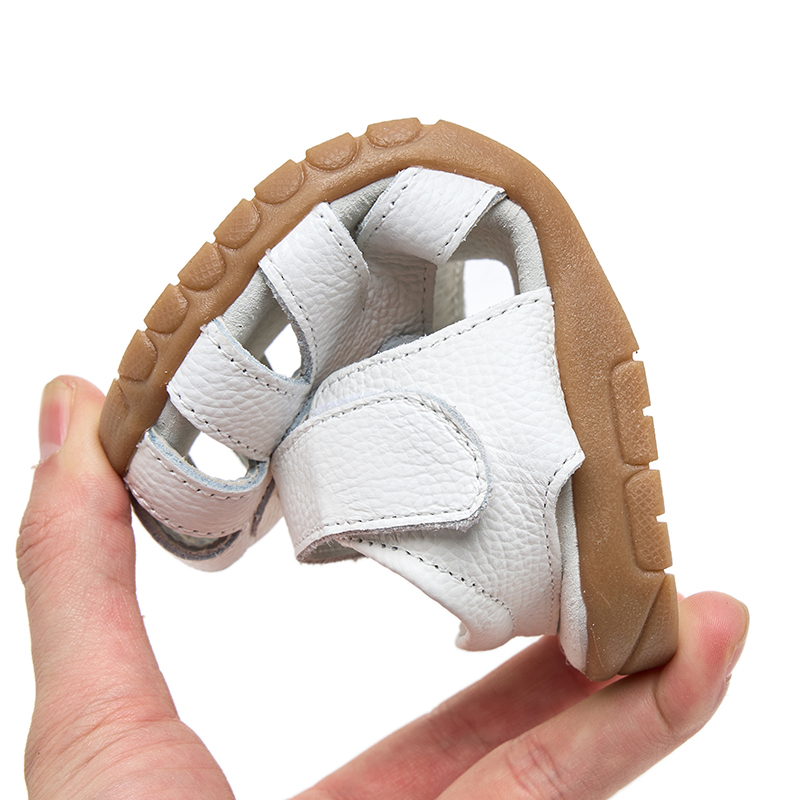 Genuine Leather little Kids Sandals Floral ankle strap Baby Girls' Sandals