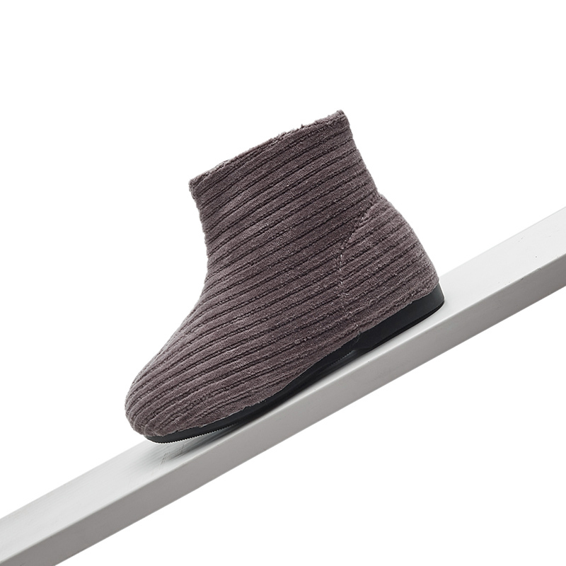 Toddler Girls Corduroy Velvet Winter Boots – Soft Warm Plush Lining, Side Zip Closure