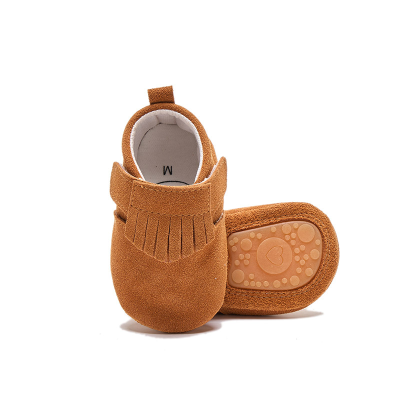 Spring Autumn Genuine Leather Baby Moccasins – Breathable Soft Sole Fringe Round Toe First Walker Shoes